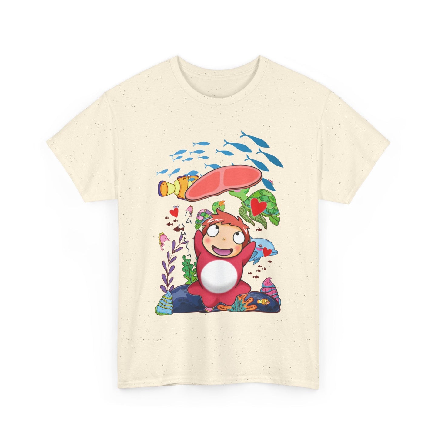 Studio Ghibli Characters Sketch T-Shirt – 100% Cotton Anime Tee Featuring Hand-Drawn Ghibli Icons