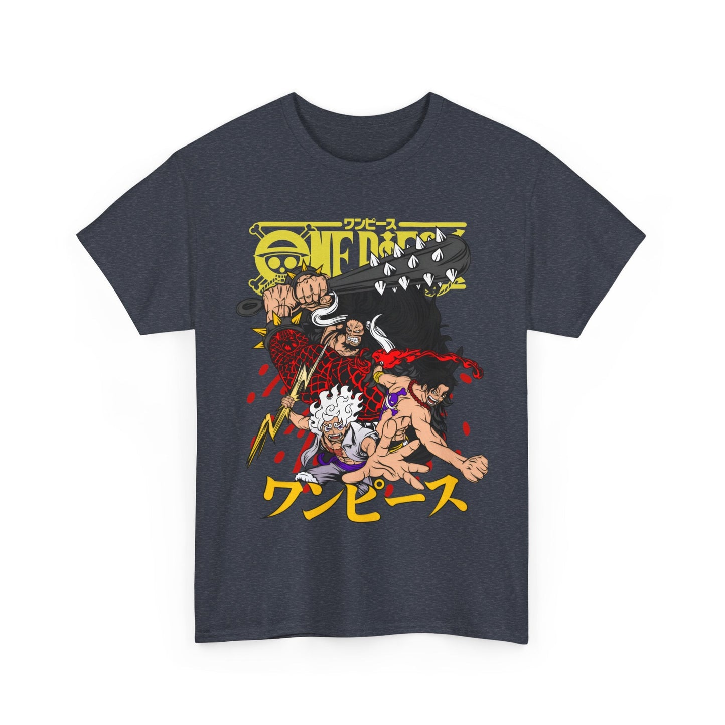 Kaido, Luffy & Ace T-Shirt – 100% Cotton One Piece Anime Tee for Fans