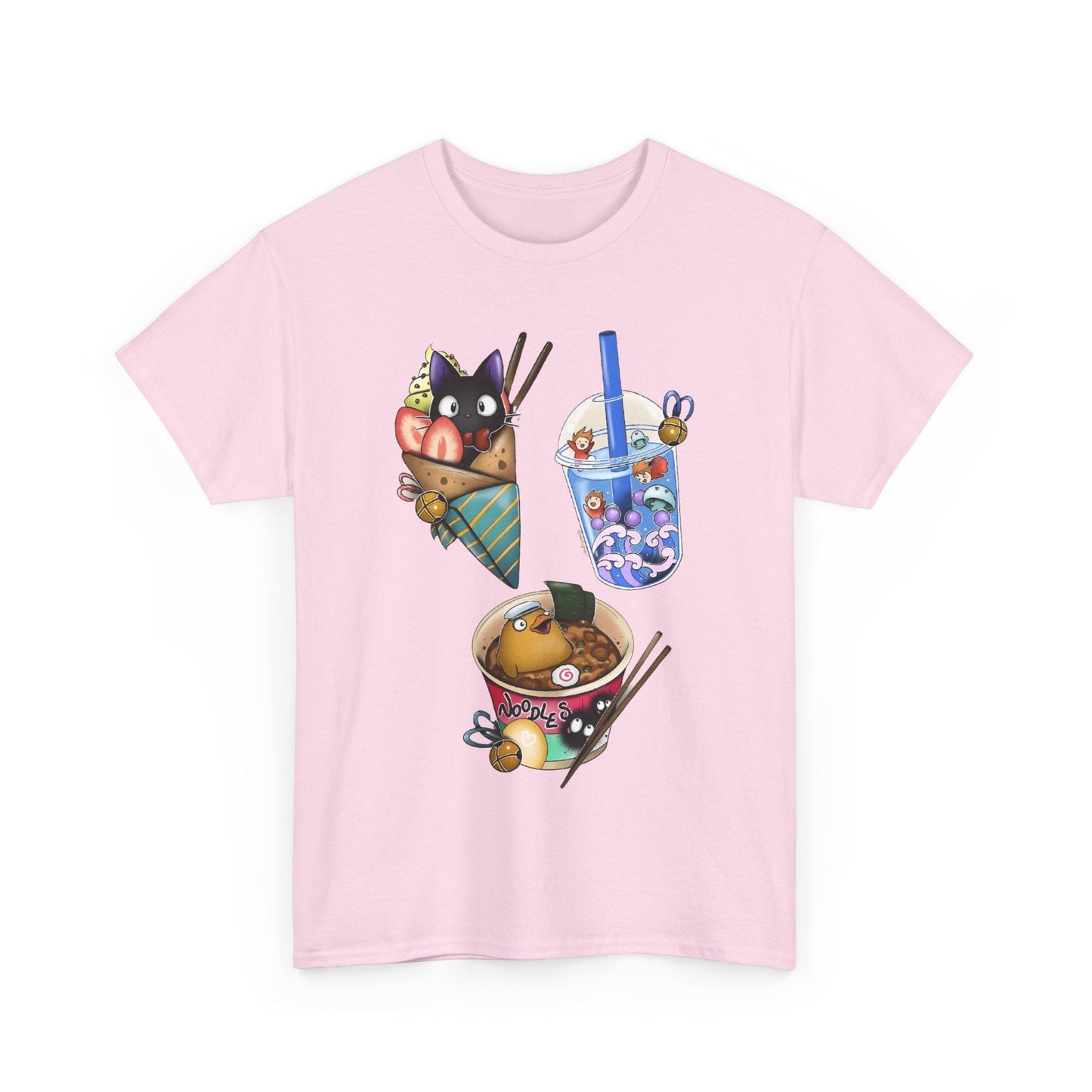 Studio Ghibli Food T-Shirt – 100% Cotton Anime Tee with Iconic Ghibli Dishes