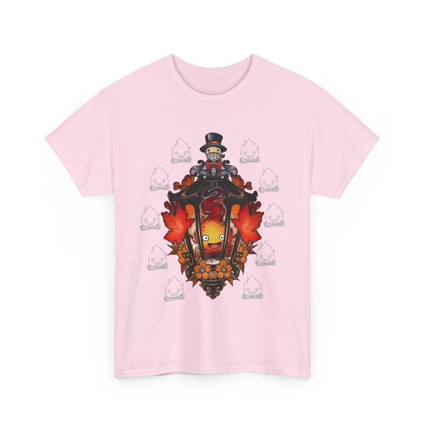Calcifer T-Shirt – 100% Cotton "Howl's Moving Castle" Studio Ghibli Fire Demon Tee for Anime Fans