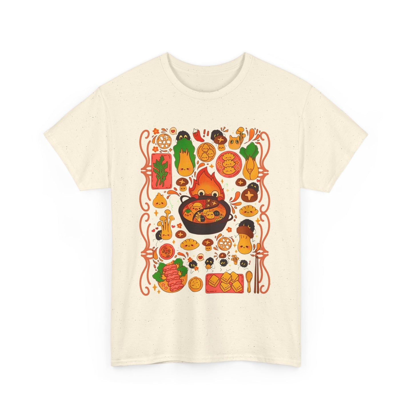 Calcifer Breakfast T-Shirt – 100% Cotton Studio Ghibli Shirt Inspired by Howl’s Moving Castle