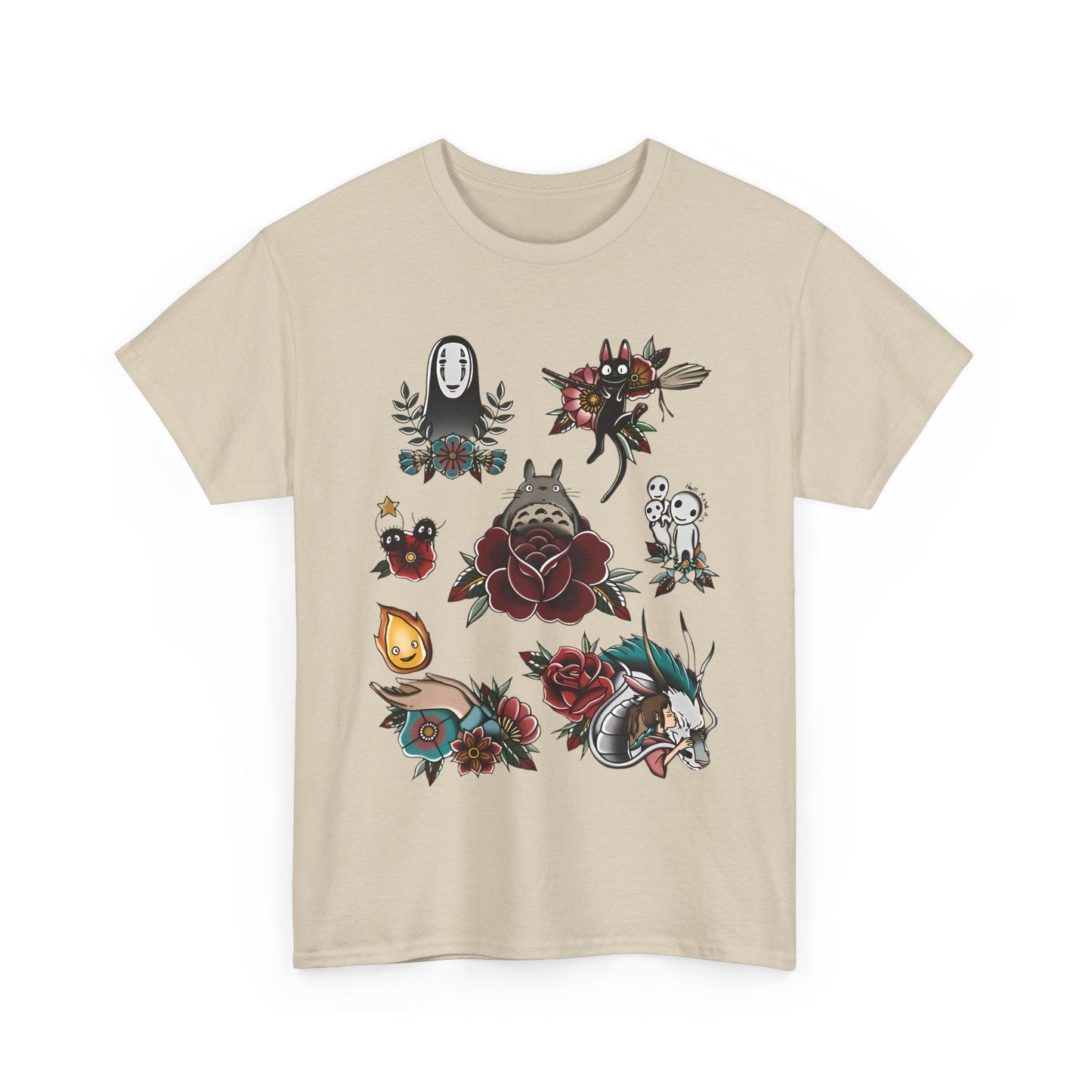 Studio Ghibli Characters T-Shirt – 100% Cotton Anime Tee Featuring Iconic Ghibli Designs