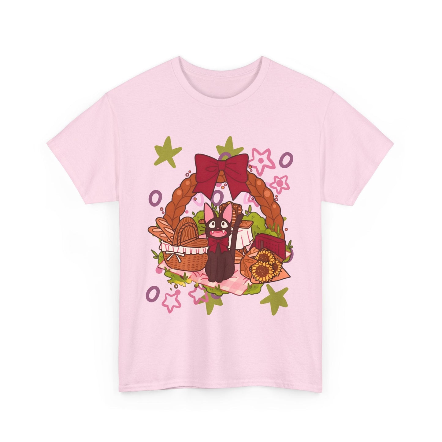 Jiji Cat Gift T-Shirt – 100% Cotton Studio Ghibli Inspired Tee for Anime Lovers