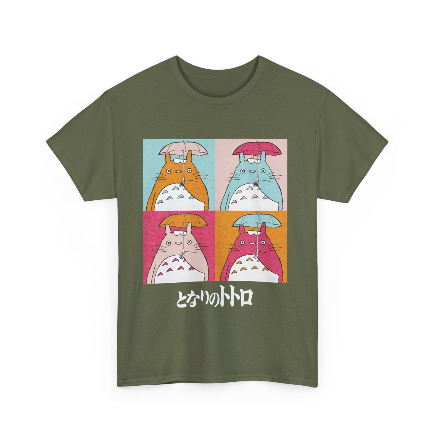 Totoro Aesthetic Art Collage T-Shirt – 100% Cotton Studio Ghibli Inspired Graphic Tee