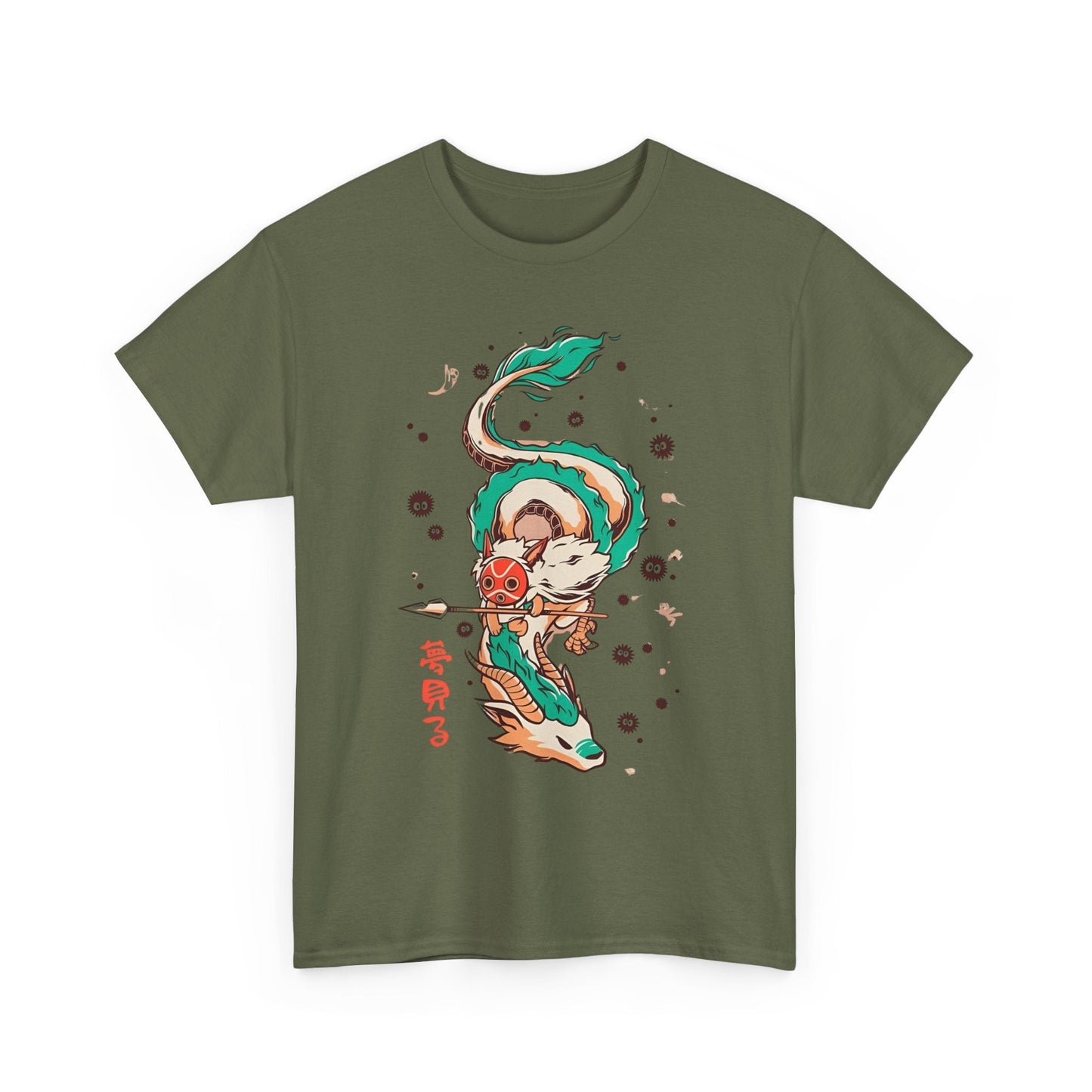 Haku and Princess Mononoke T-Shirt – 100% Cotton Studio Ghibli Inspired Tee