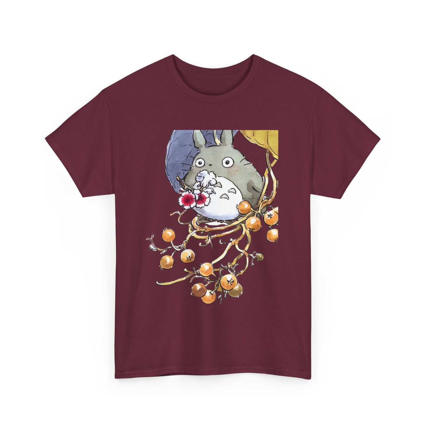 My Neighbor Totoro with Flowers T-Shirt – 100% Cotton Studio Ghibli Floral Tee