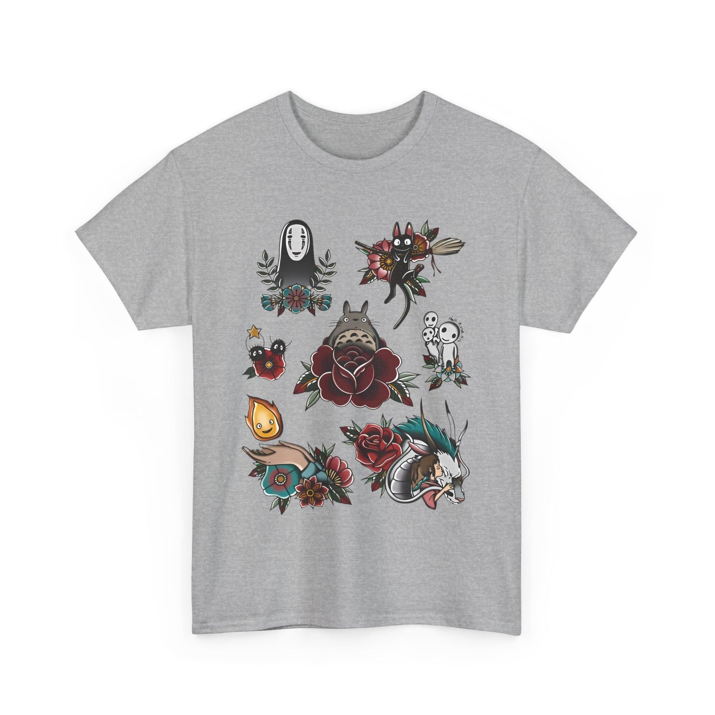 Studio Ghibli Characters T-Shirt – 100% Cotton Anime Tee Featuring Iconic Ghibli Designs