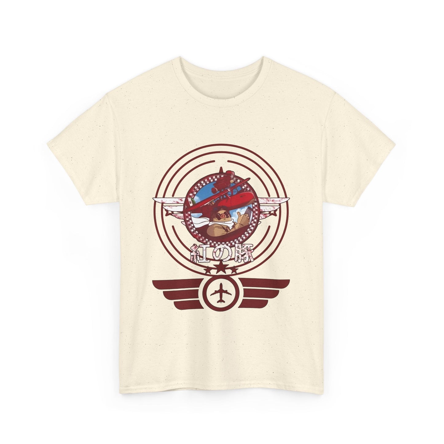Porco Rosso Aviator T-Shirt – 100% Cotton Studio Ghibli Pilot Anime Tee