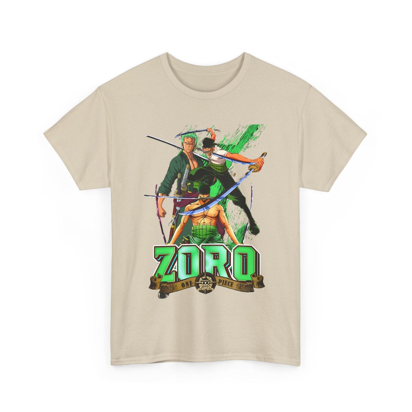 Roronoa Zoro Sword T-Shirt – 100% Cotton One Piece Anime Tee for True Fans