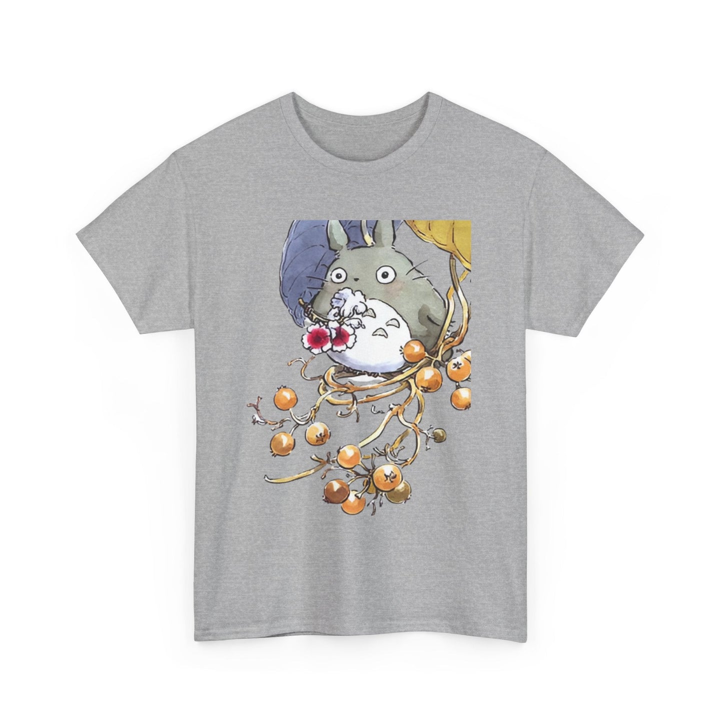 My Neighbor Totoro with Flowers T-Shirt – 100% Cotton Studio Ghibli Floral Tee