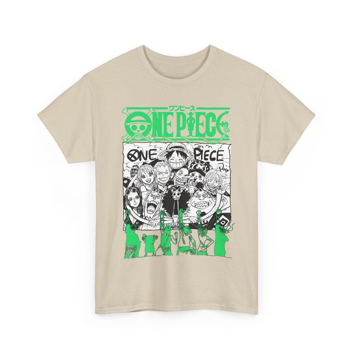 One Piece Characters T-Shirt – 100% Cotton Anime Shirt Featuring Straw Hat Crew
