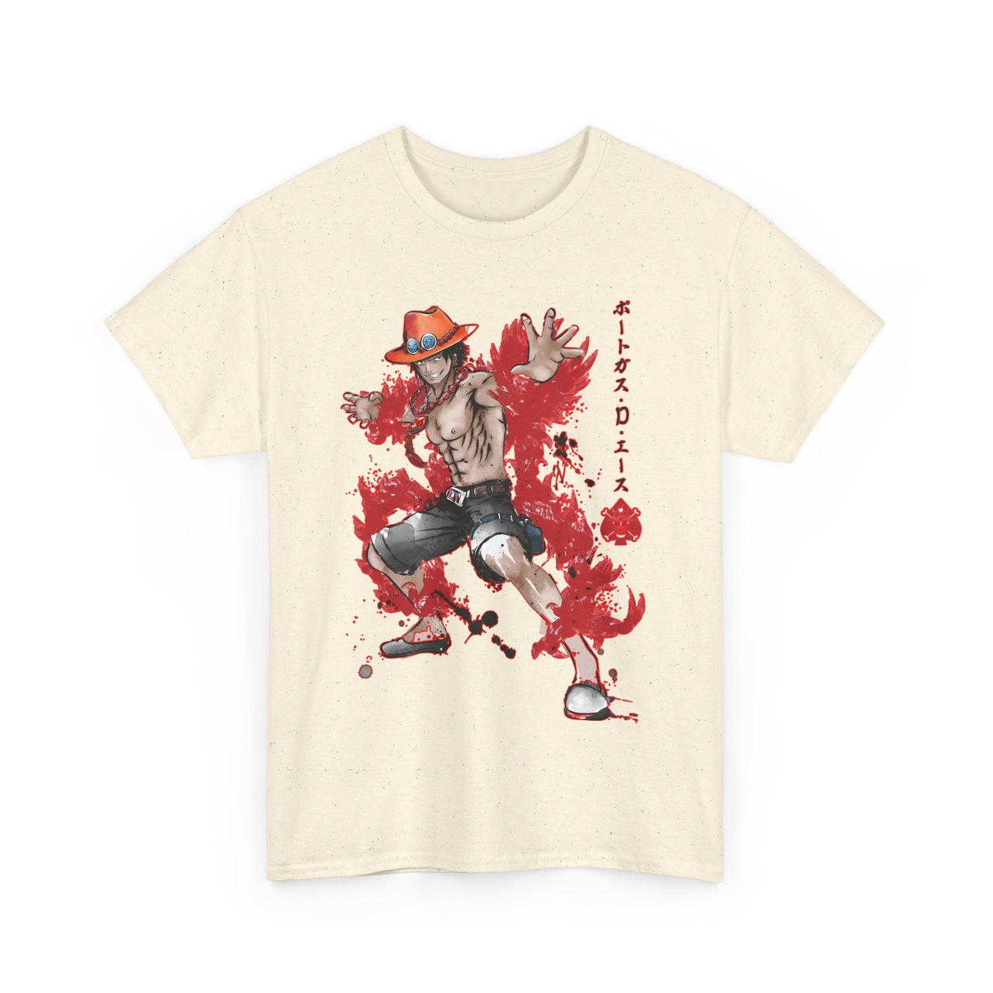Portgas D. Ace One Piece T-Shirt – 100% Cotton Anime Tee for Fans