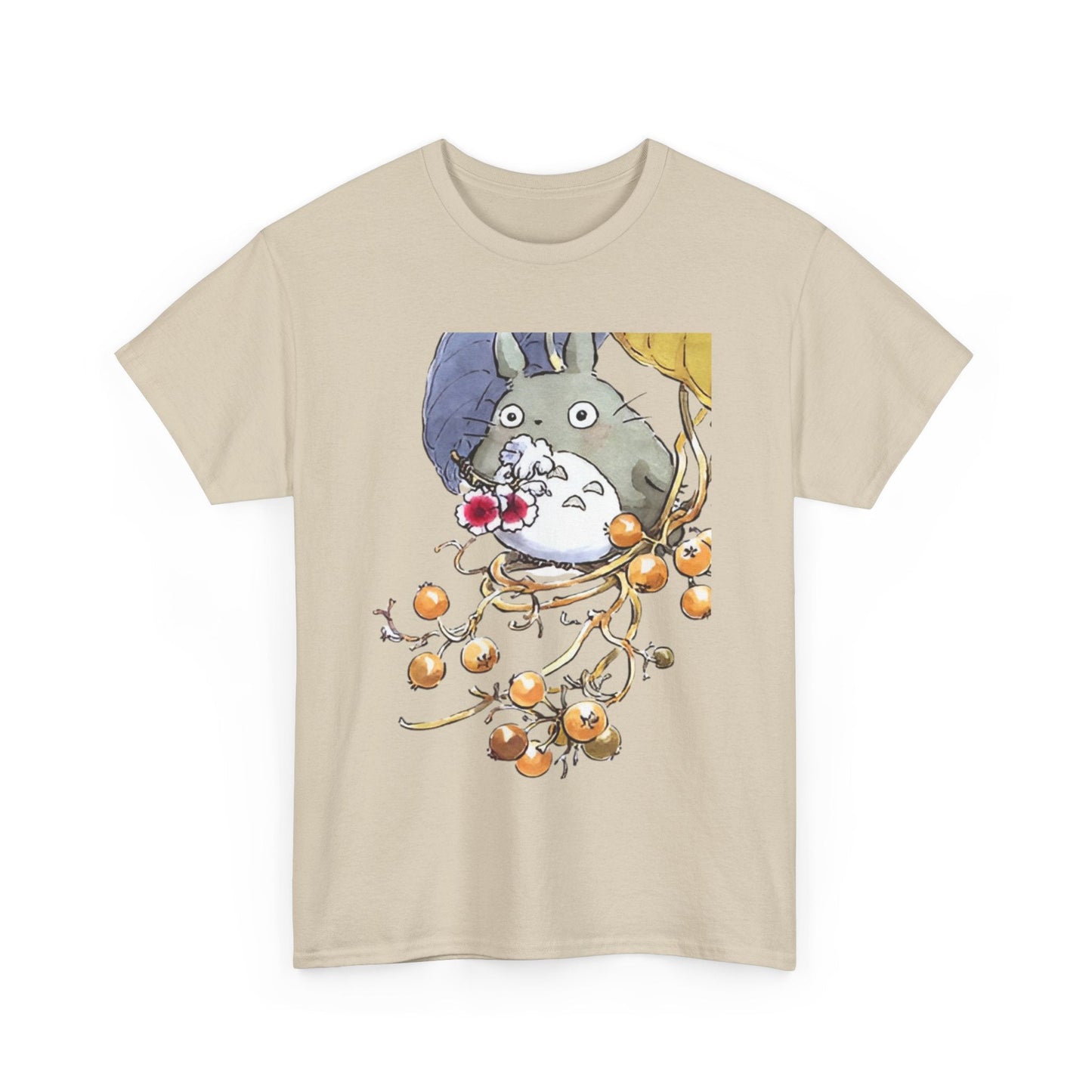 My Neighbor Totoro with Flowers T-Shirt – 100% Cotton Studio Ghibli Floral Tee