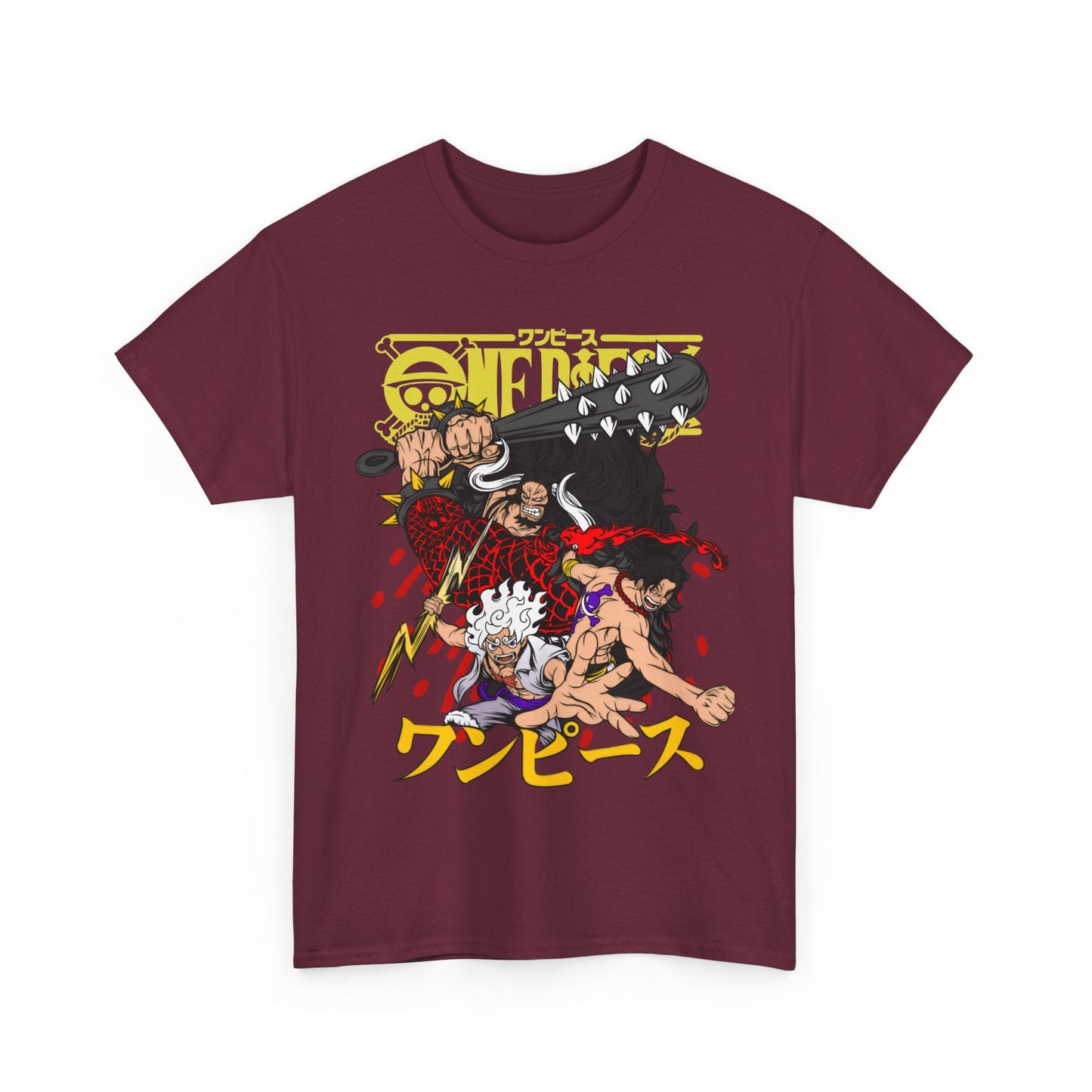Kaido, Luffy & Ace T-Shirt – 100% Cotton One Piece Anime Tee for Fans