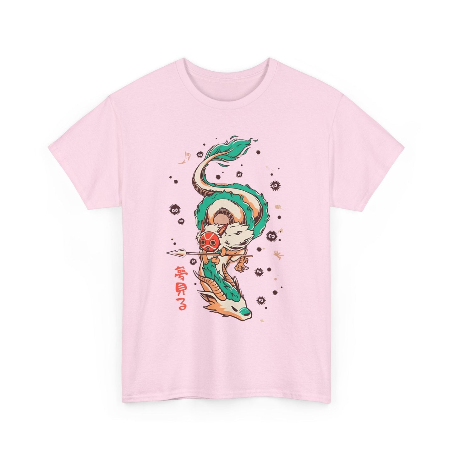 Haku and Princess Mononoke T-Shirt – 100% Cotton Studio Ghibli Inspired Tee