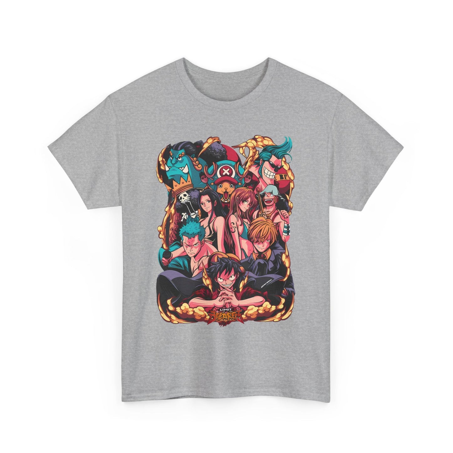 One Piece Characters T-Shirt – 100% Cotton Anime Tee Featuring Luffy, Zoro, Nami & More