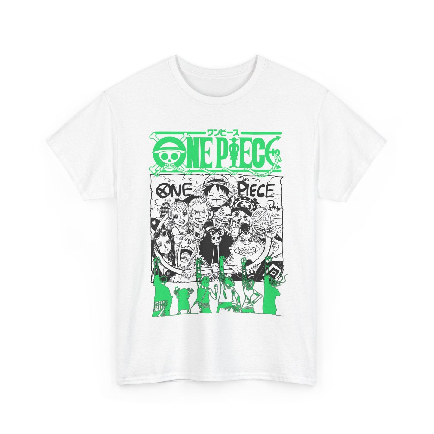 One Piece Characters T-Shirt – 100% Cotton Anime Shirt Featuring Straw Hat Crew