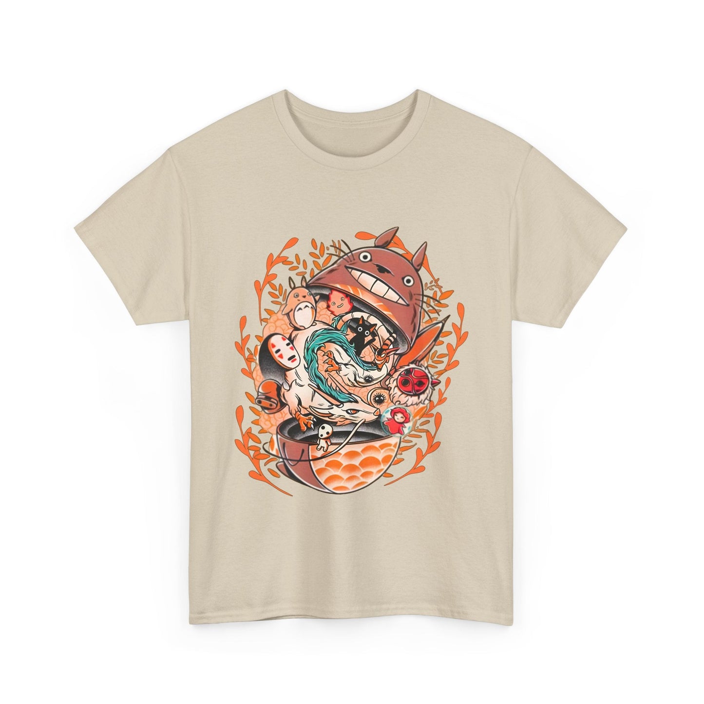 Totoro Matryoshka Ghibli T-Shirt – 100% Cotton Anime Tee for Studio Ghibli Fans