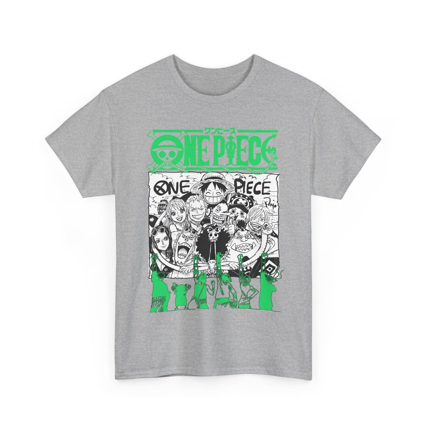 One Piece Characters T-Shirt – 100% Cotton Anime Shirt Featuring Straw Hat Crew