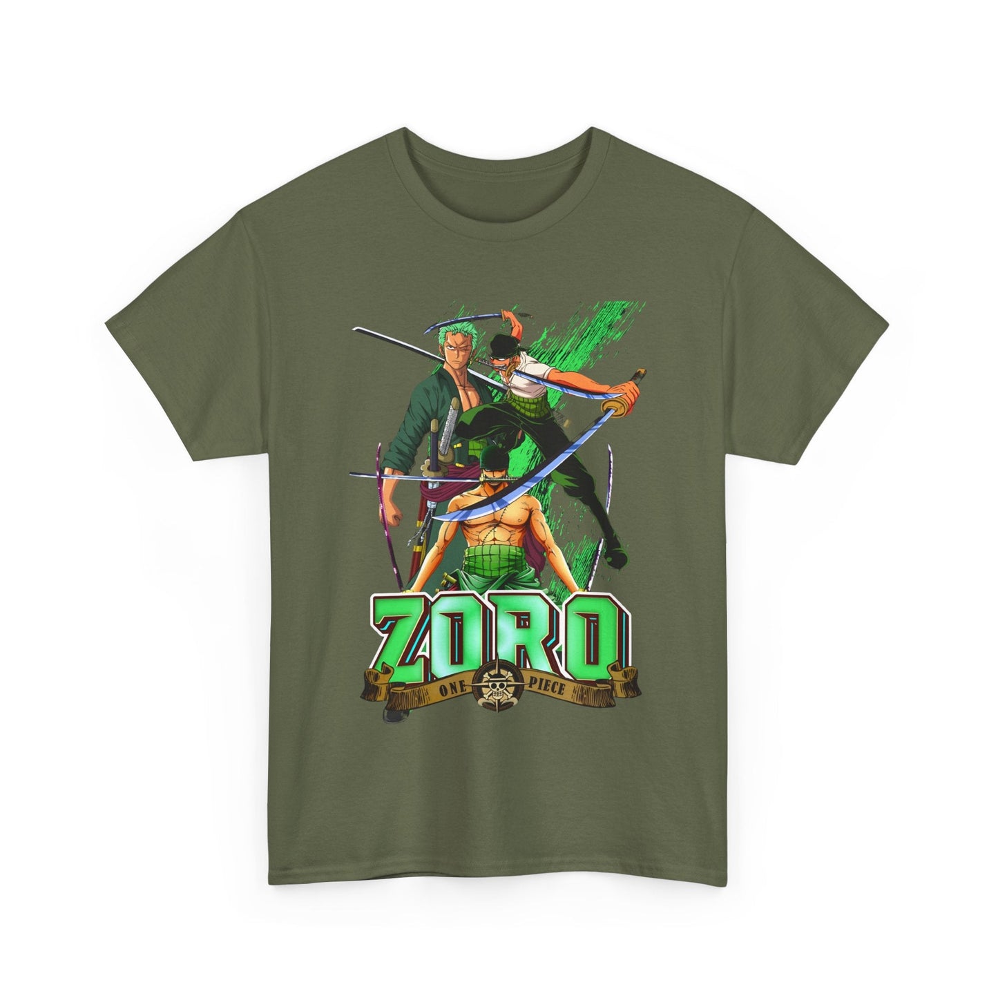 Roronoa Zoro Sword T-Shirt – 100% Cotton One Piece Anime Tee for True Fans
