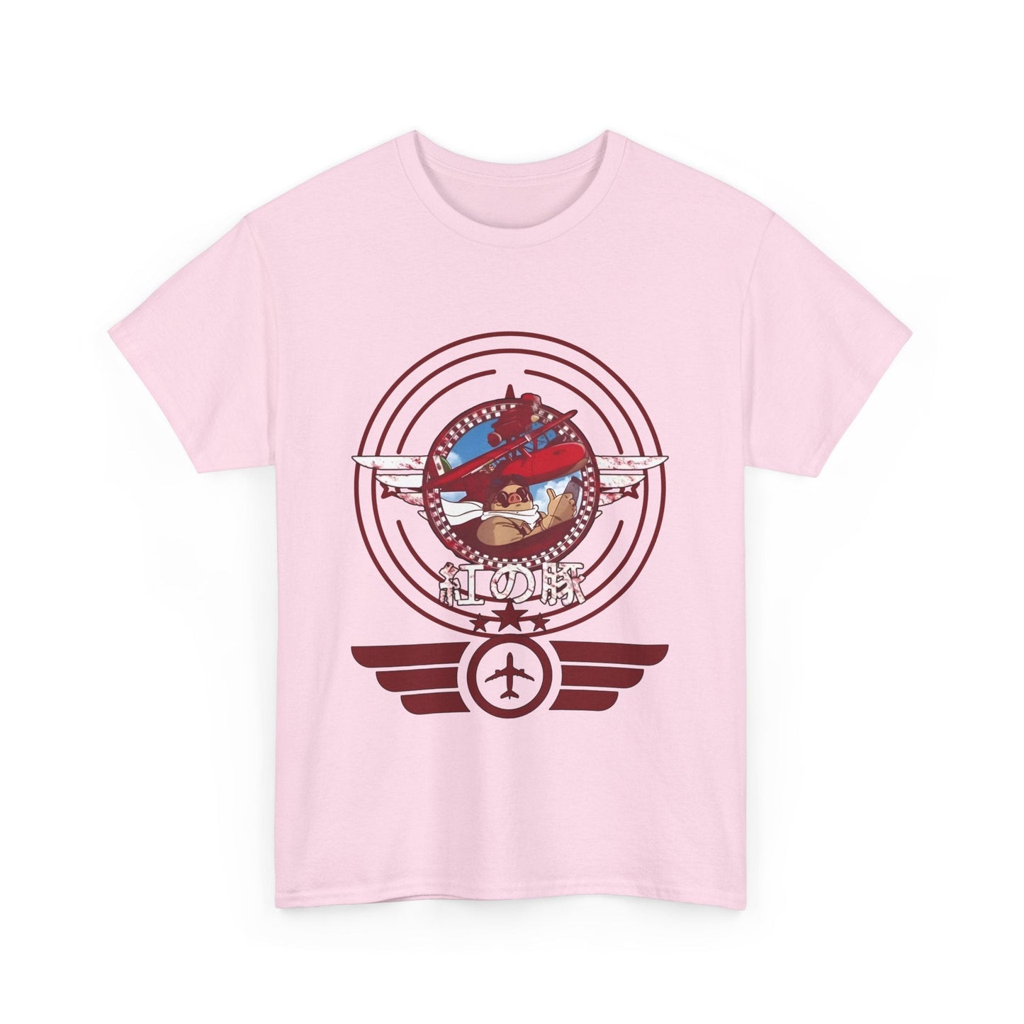 Porco Rosso Aviator T-Shirt – 100% Cotton Studio Ghibli Pilot Anime Tee