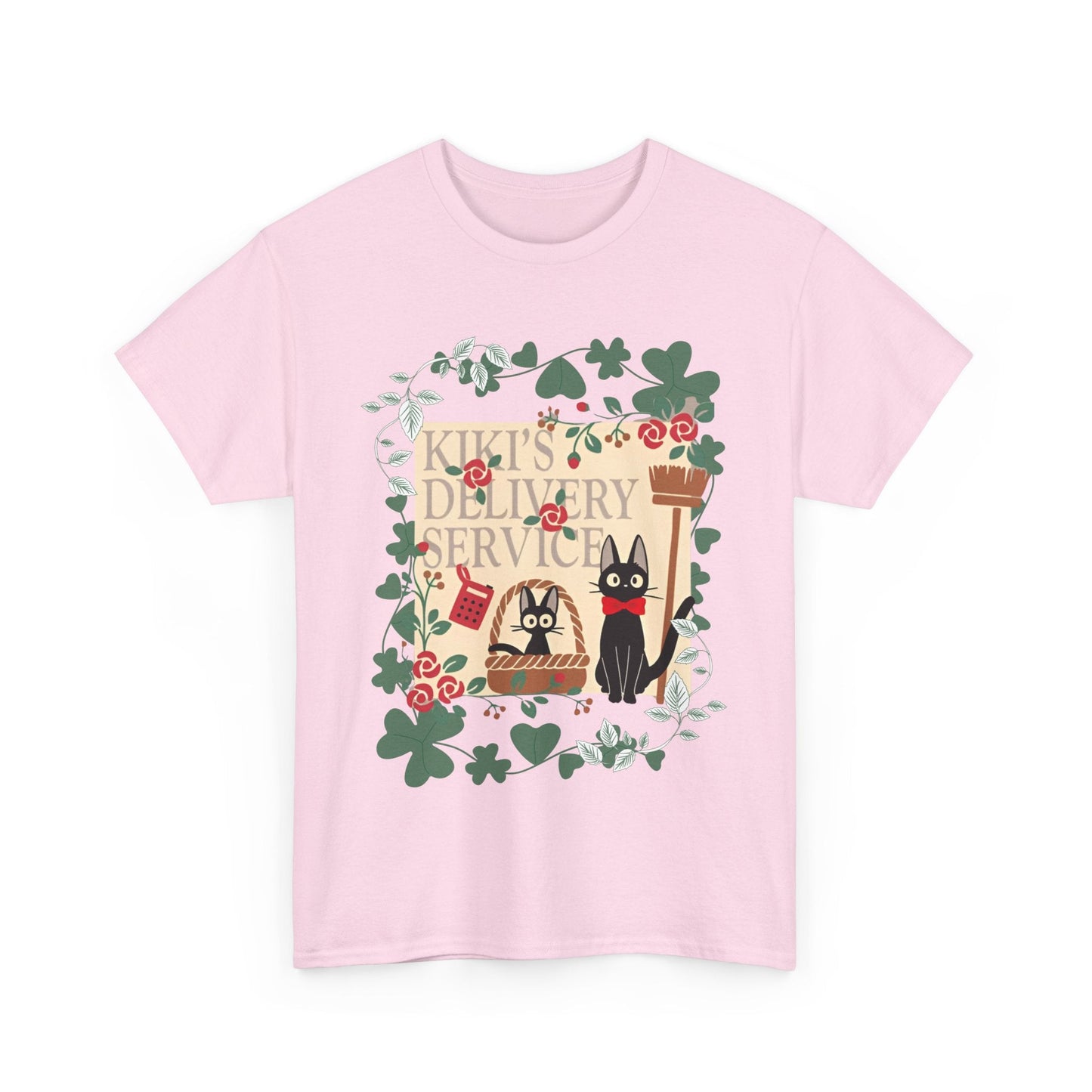 Kiki’s Delivery Service T-Shirt – 100% Cotton Studio Ghibli Tee Featuring Kiki and Jiji