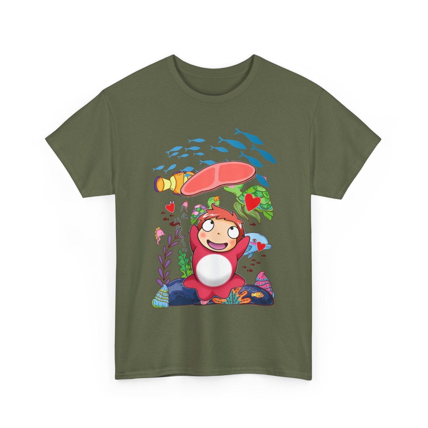 Studio Ghibli Characters Sketch T-Shirt – 100% Cotton Anime Tee Featuring Hand-Drawn Ghibli Icons