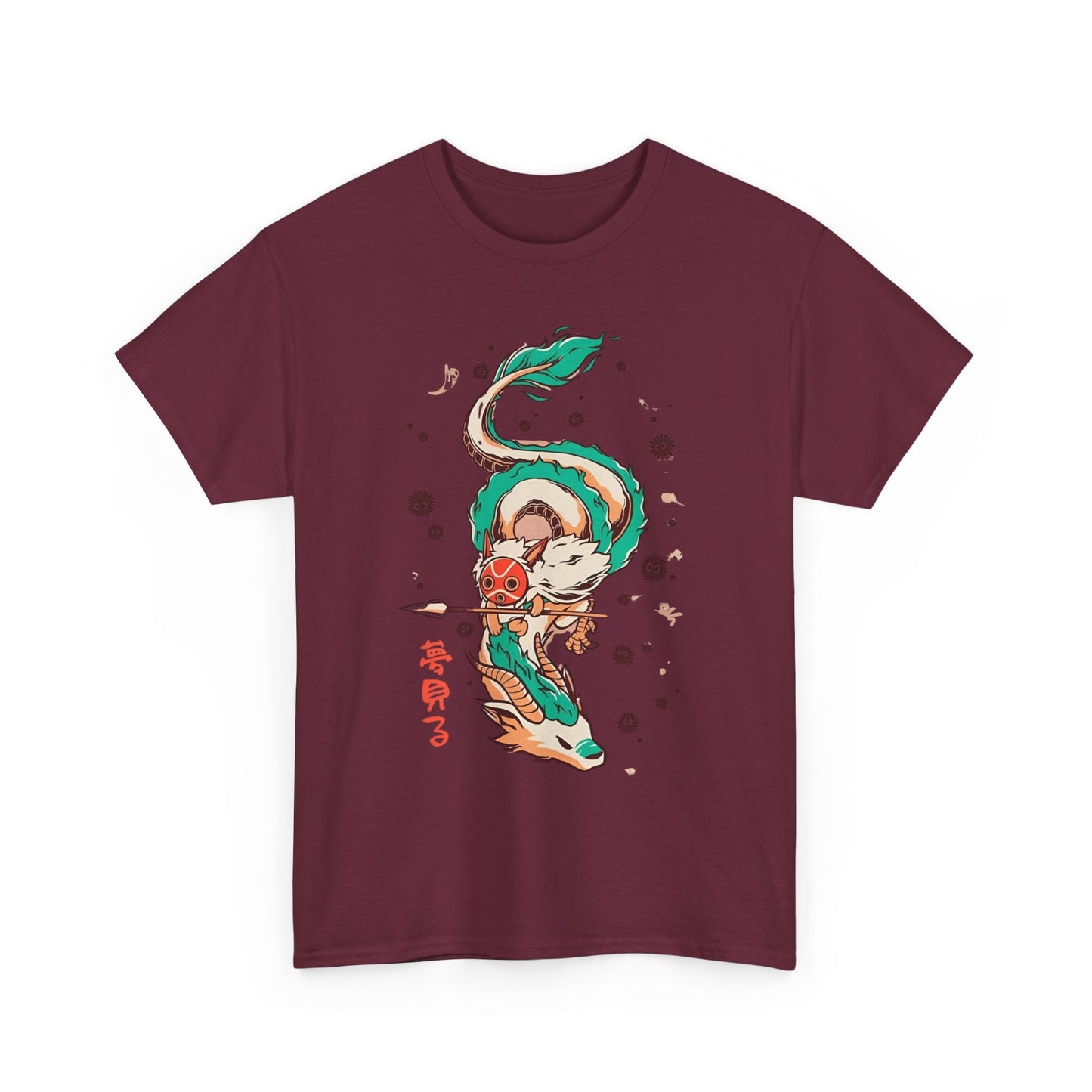 Haku and Princess Mononoke T-Shirt – 100% Cotton Studio Ghibli Inspired Tee