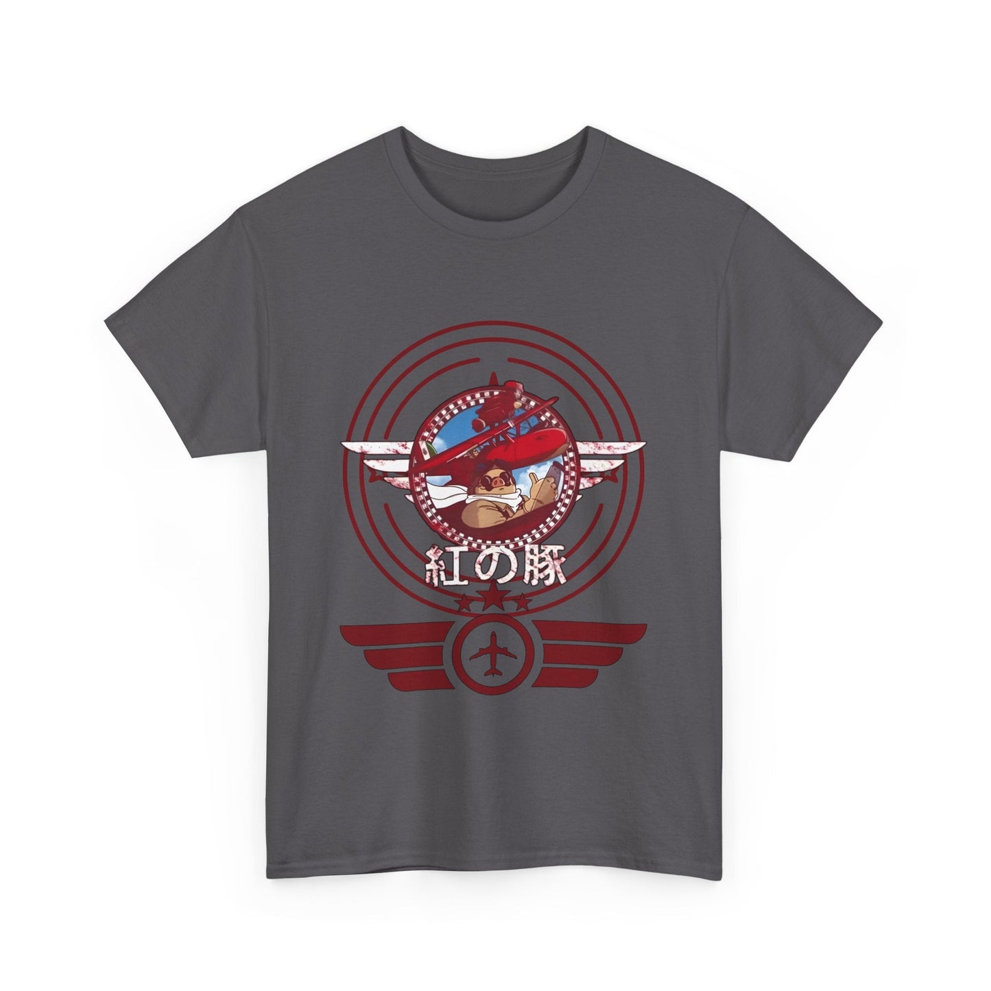 Porco Rosso Aviator T-Shirt – 100% Cotton Studio Ghibli Pilot Anime Tee