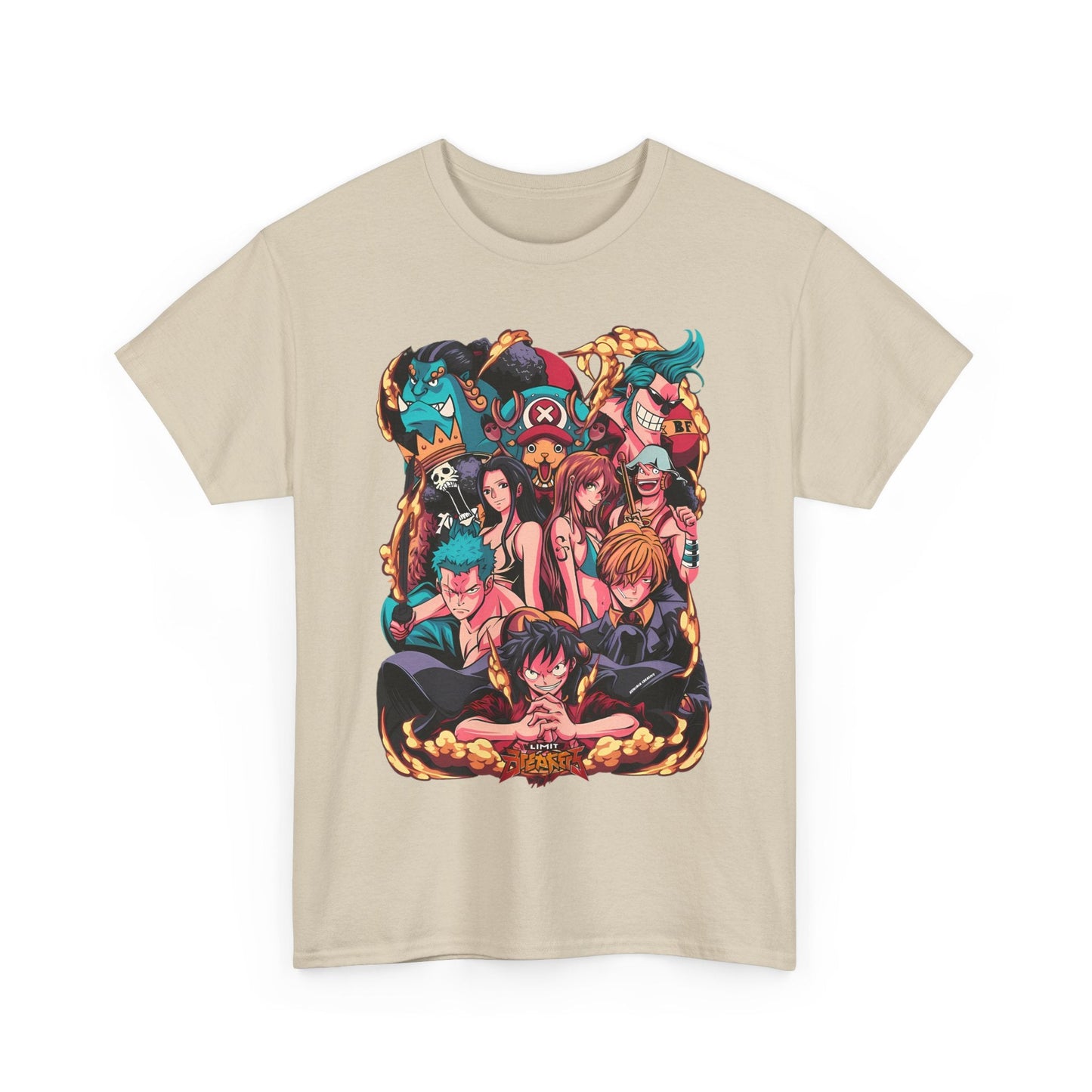 One Piece Characters T-Shirt – 100% Cotton Anime Tee Featuring Luffy, Zoro, Nami & More