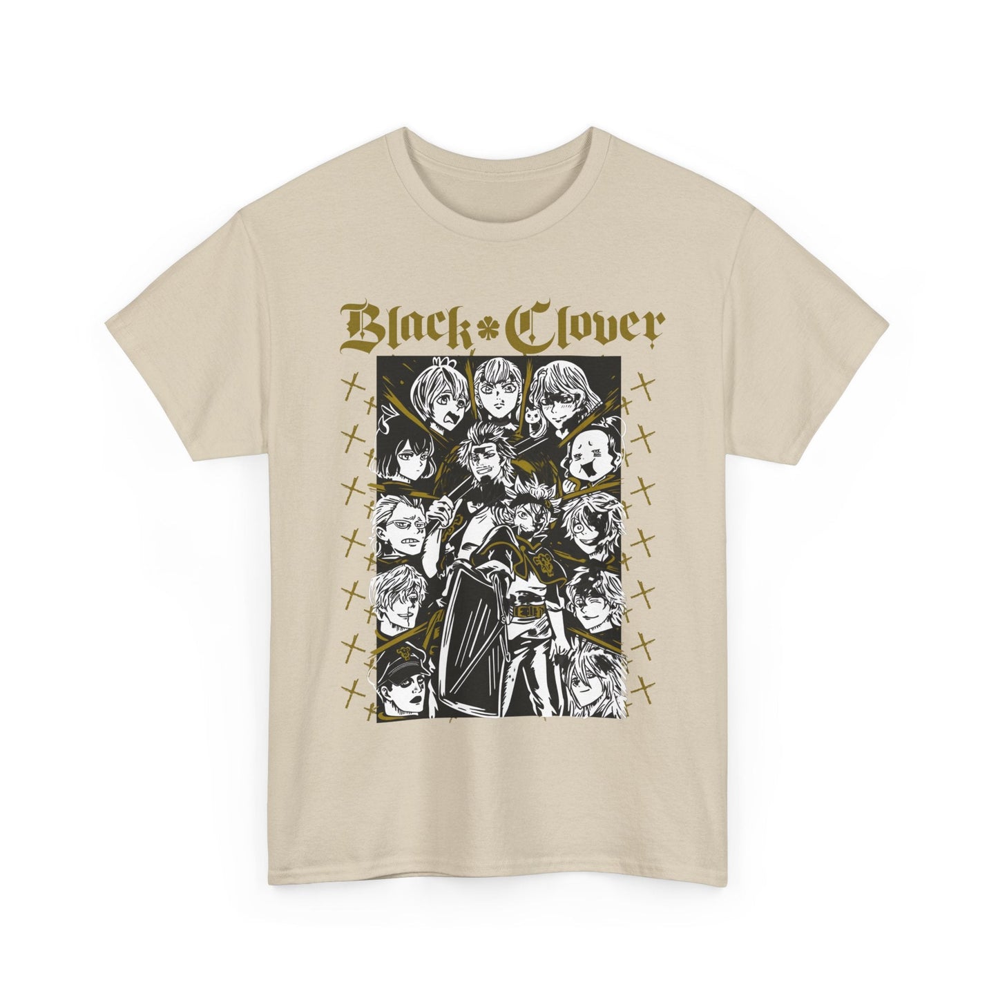 Black Clover Characters T-Shirt – 100% Cotton Anime Tee – Asta Yuno Noelle Shirt for Anime Fans
