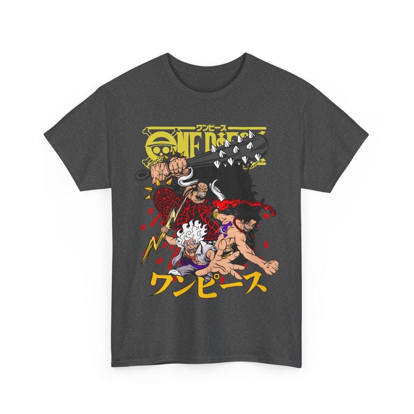 Kaido, Luffy & Ace T-Shirt – 100% Cotton One Piece Anime Tee for Fans