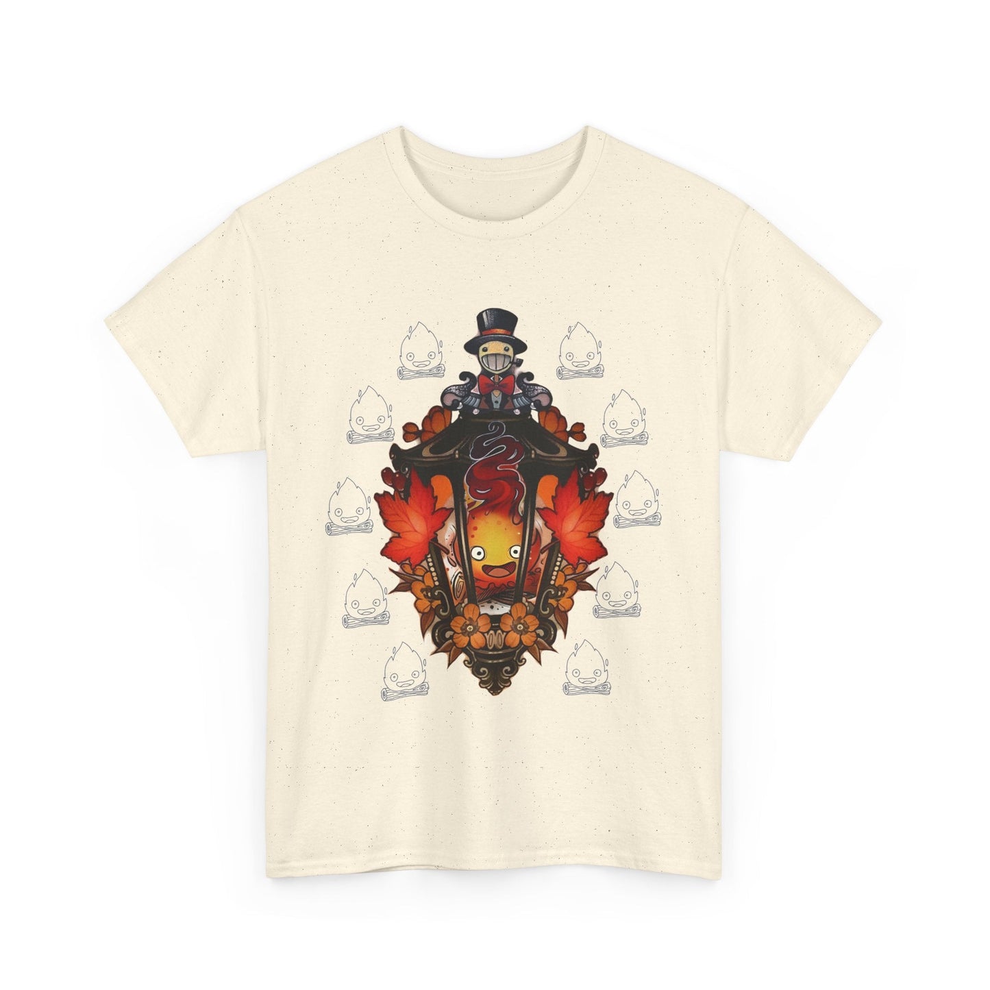 Calcifer T-Shirt – 100% Cotton "Howl's Moving Castle" Studio Ghibli Fire Demon Tee for Anime Fans
