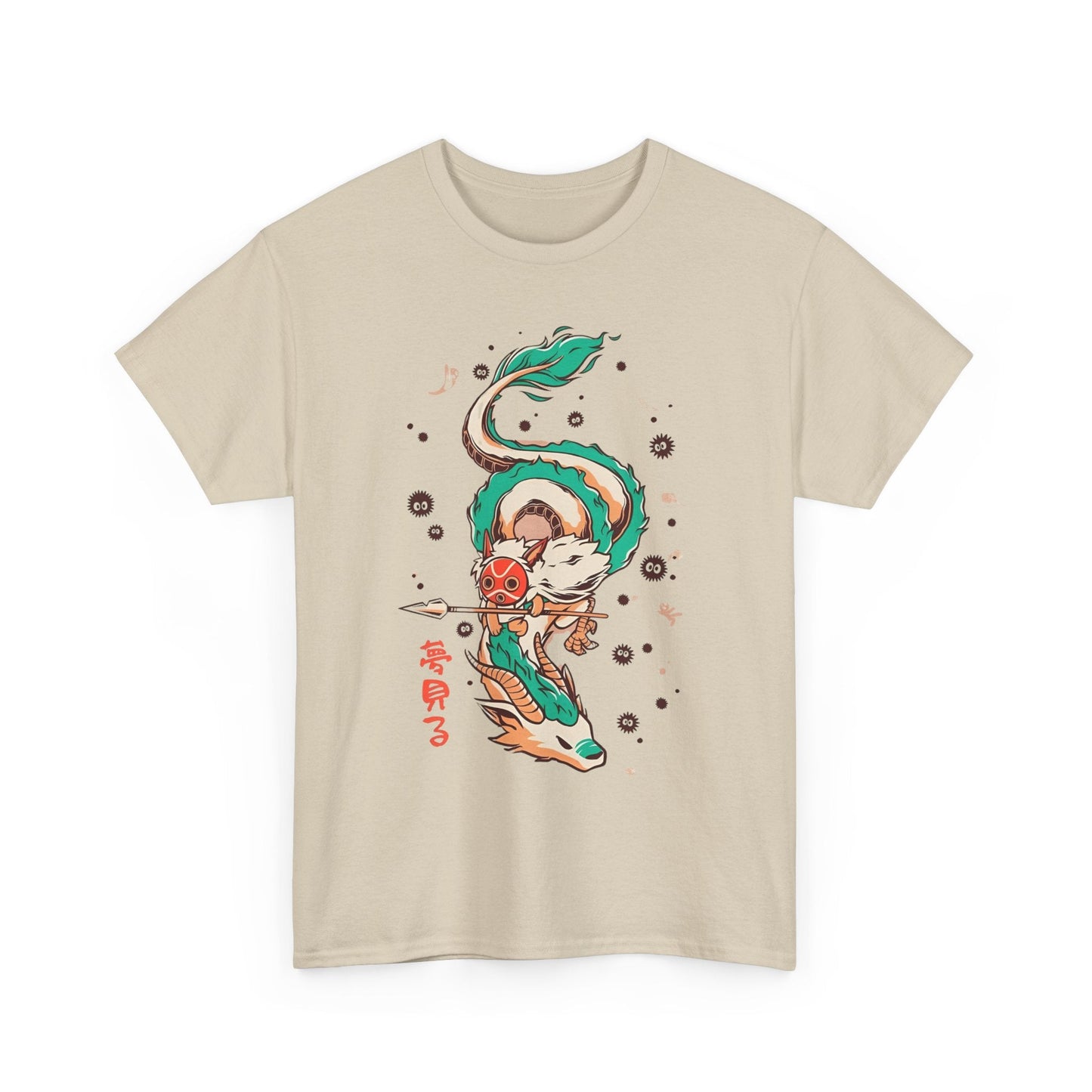 Haku and Princess Mononoke T-Shirt – 100% Cotton Studio Ghibli Inspired Tee