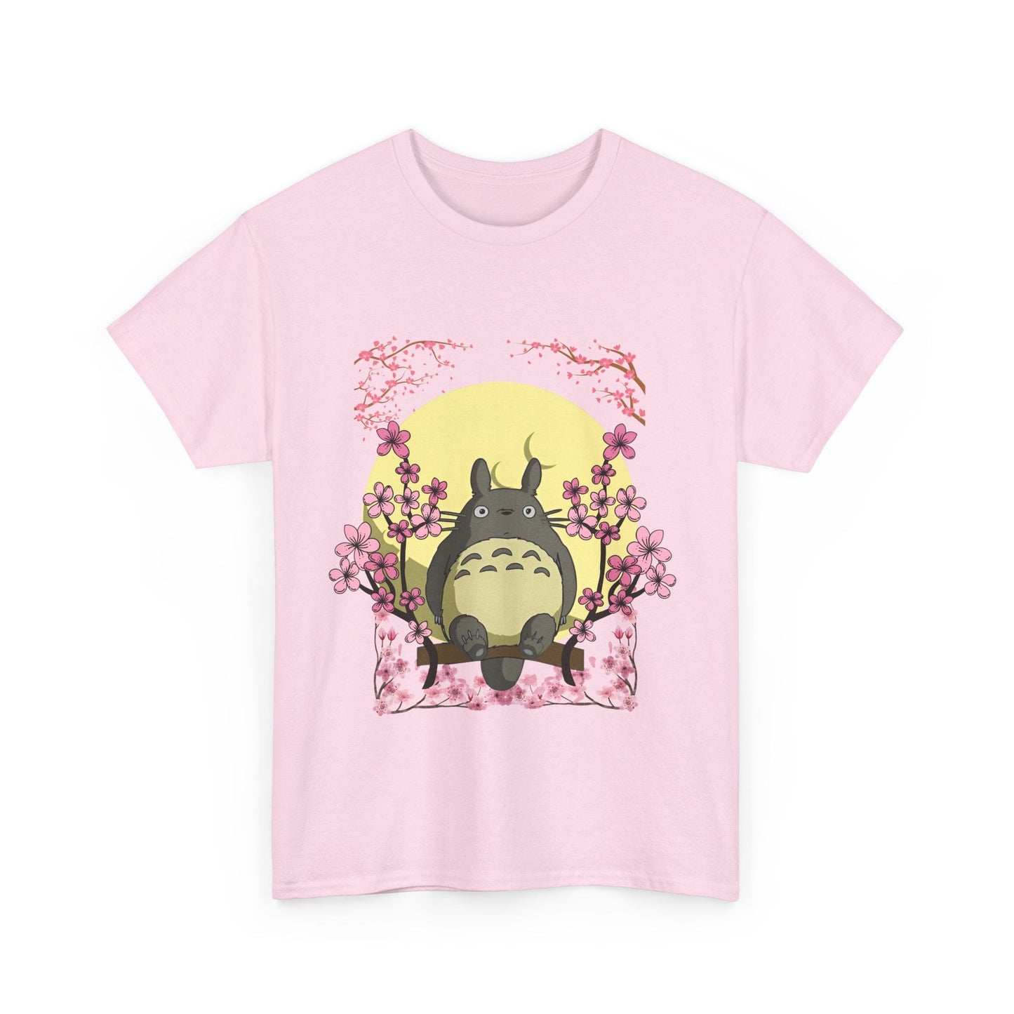 Totoro Sakura Moon T-Shirt – 100% Cotton Studio Ghibli Cherry Blossom Tee
