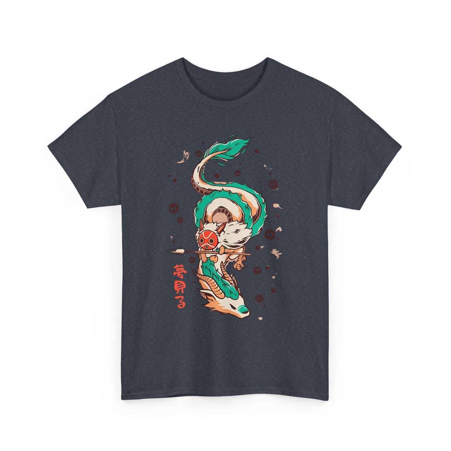 Haku and Princess Mononoke T-Shirt – 100% Cotton Studio Ghibli Inspired Tee