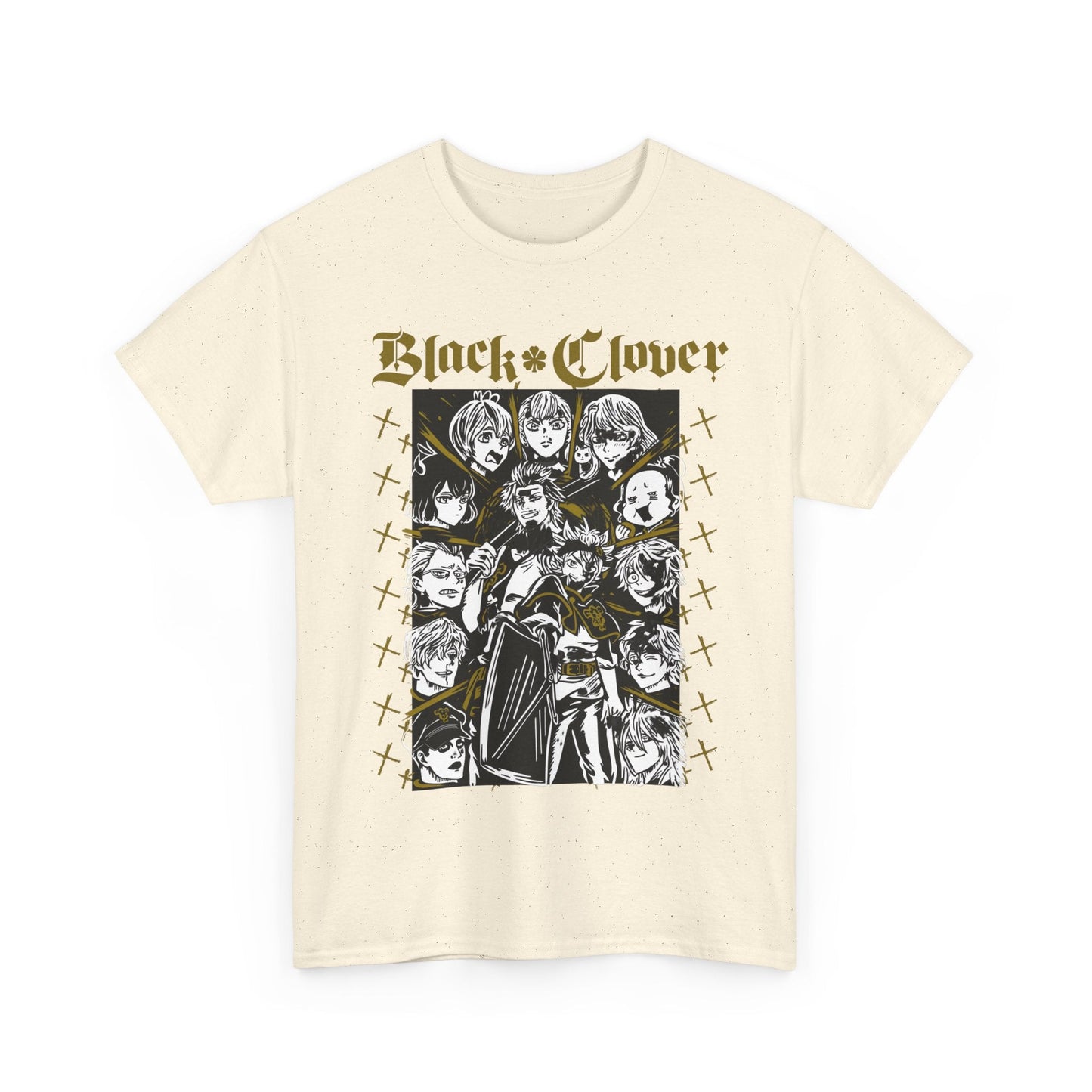 Black Clover Characters T-Shirt – 100% Cotton Anime Tee – Asta Yuno Noelle Shirt for Anime Fans