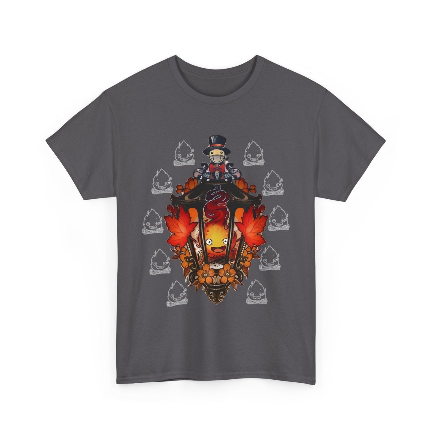 Calcifer T-Shirt – 100% Cotton "Howl's Moving Castle" Studio Ghibli Fire Demon Tee for Anime Fans