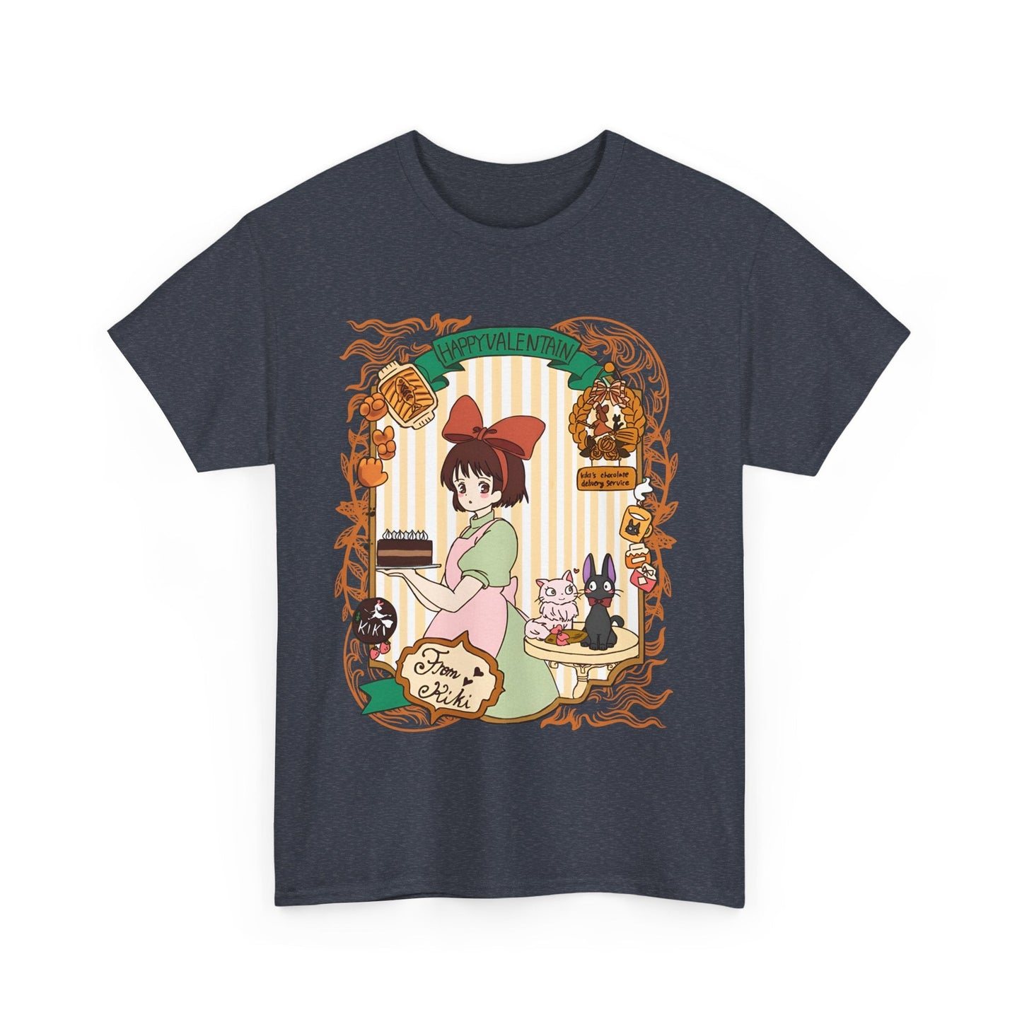 Kiki Happy Studio Ghibli T-Shirt – 100% Cotton Kiki’s Delivery Service Tee for Anime Fans