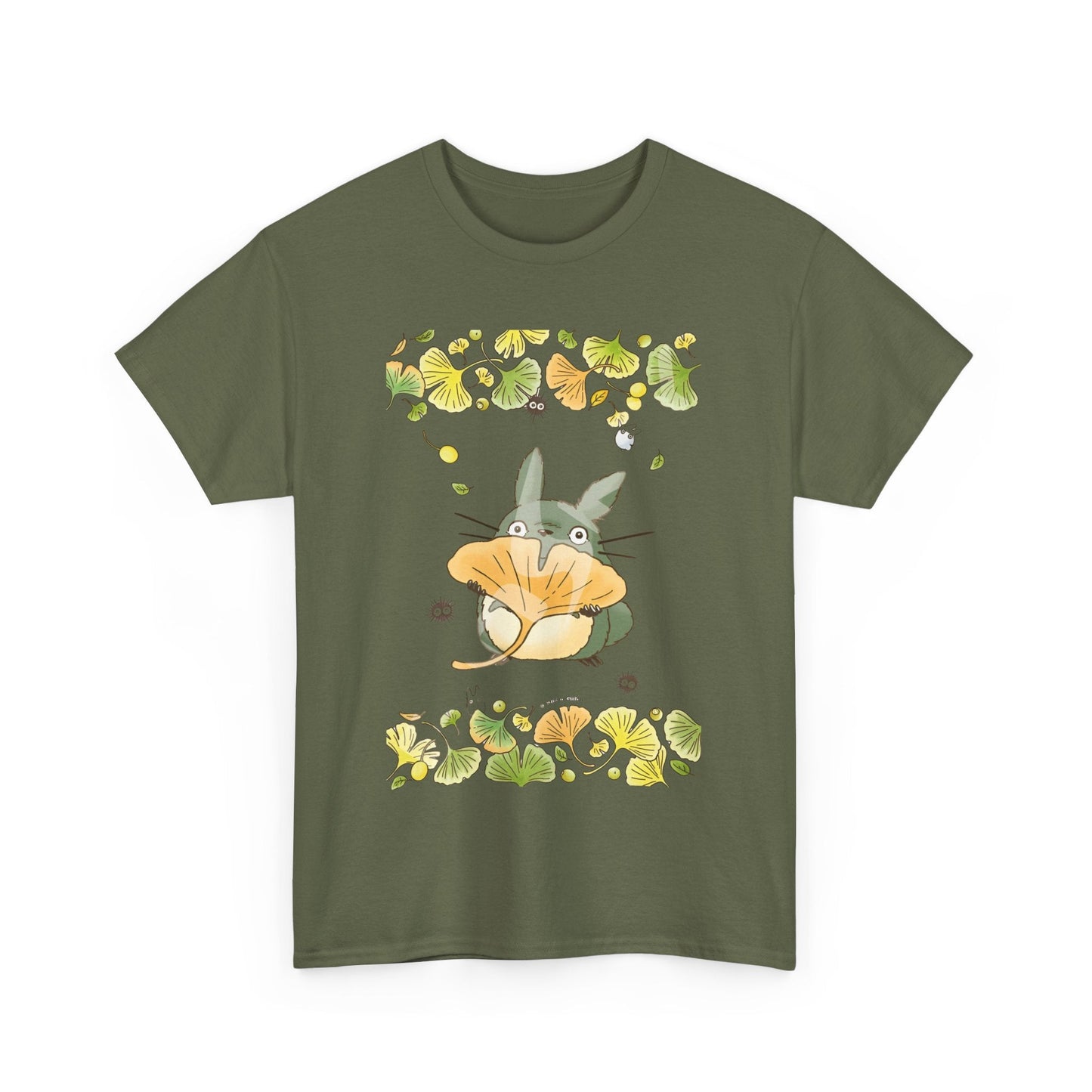 Totoro Flowers Dream T-Shirt – 100% Cotton Gildan 5000 | Studio Ghibli Aesthetic Anime Tee