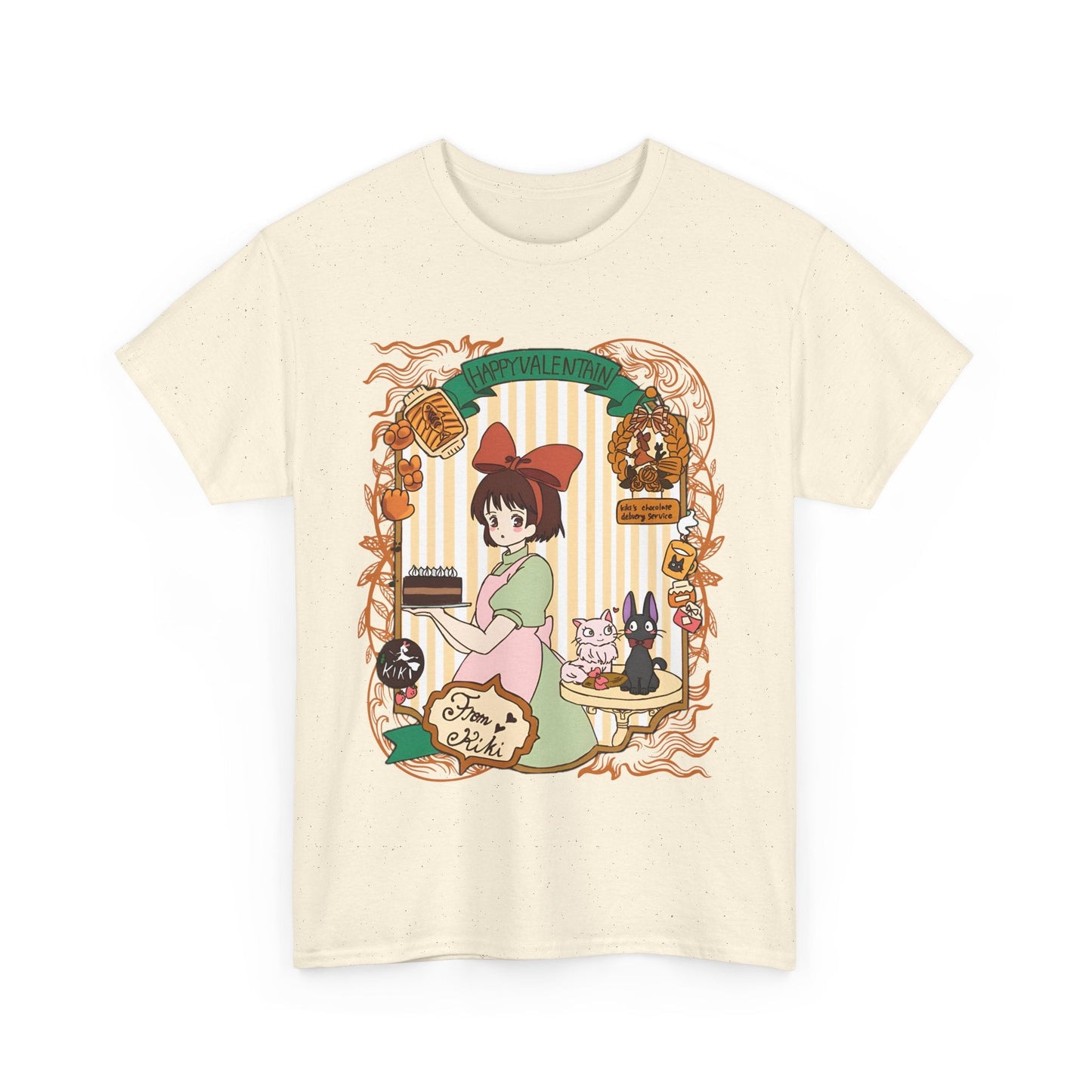 Kiki Happy Studio Ghibli T-Shirt – 100% Cotton Kiki’s Delivery Service Tee for Anime Fans