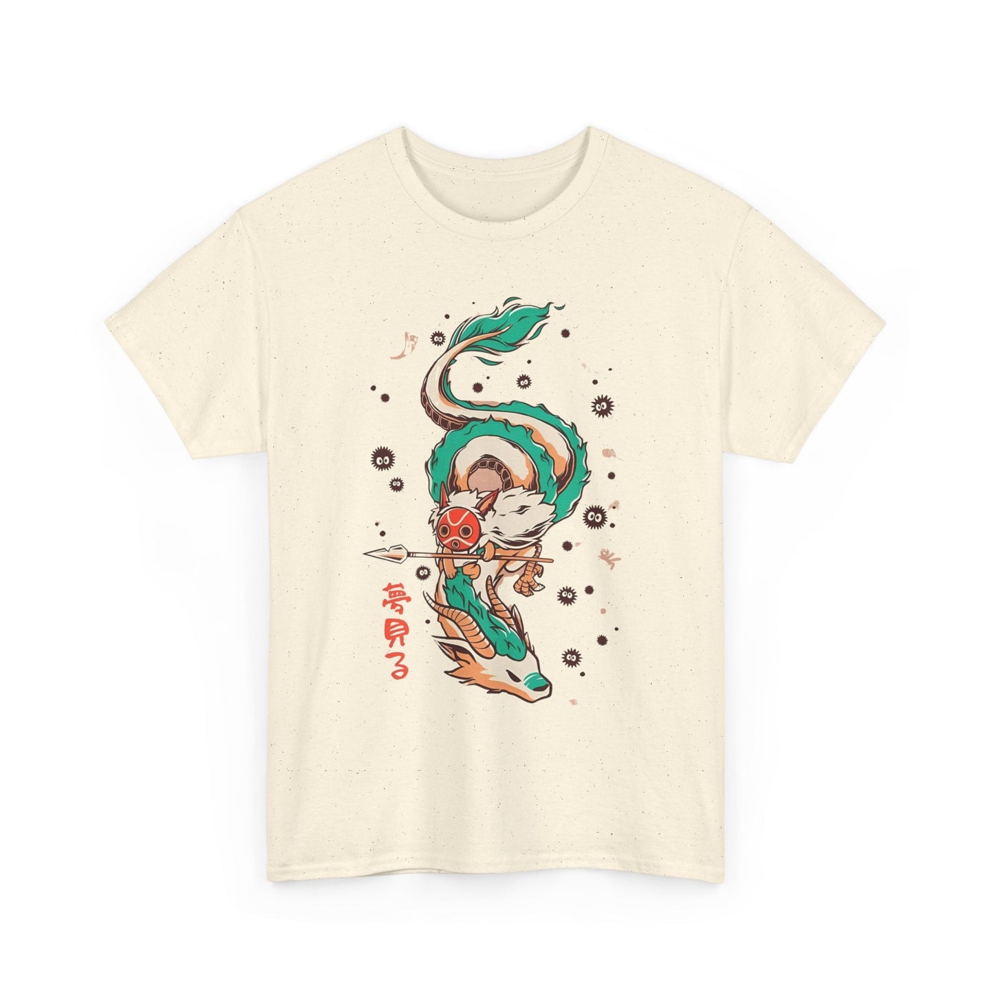 Haku and Princess Mononoke T-Shirt – 100% Cotton Studio Ghibli Inspired Tee