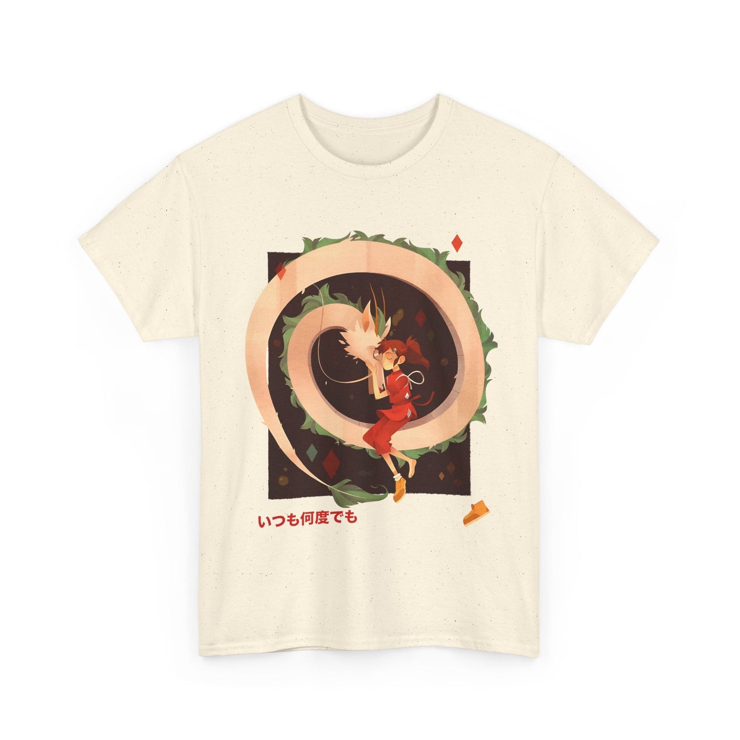 Spirited Away Love T-Shirt – 100% Cotton Studio Ghibli Tee for Anime Fans