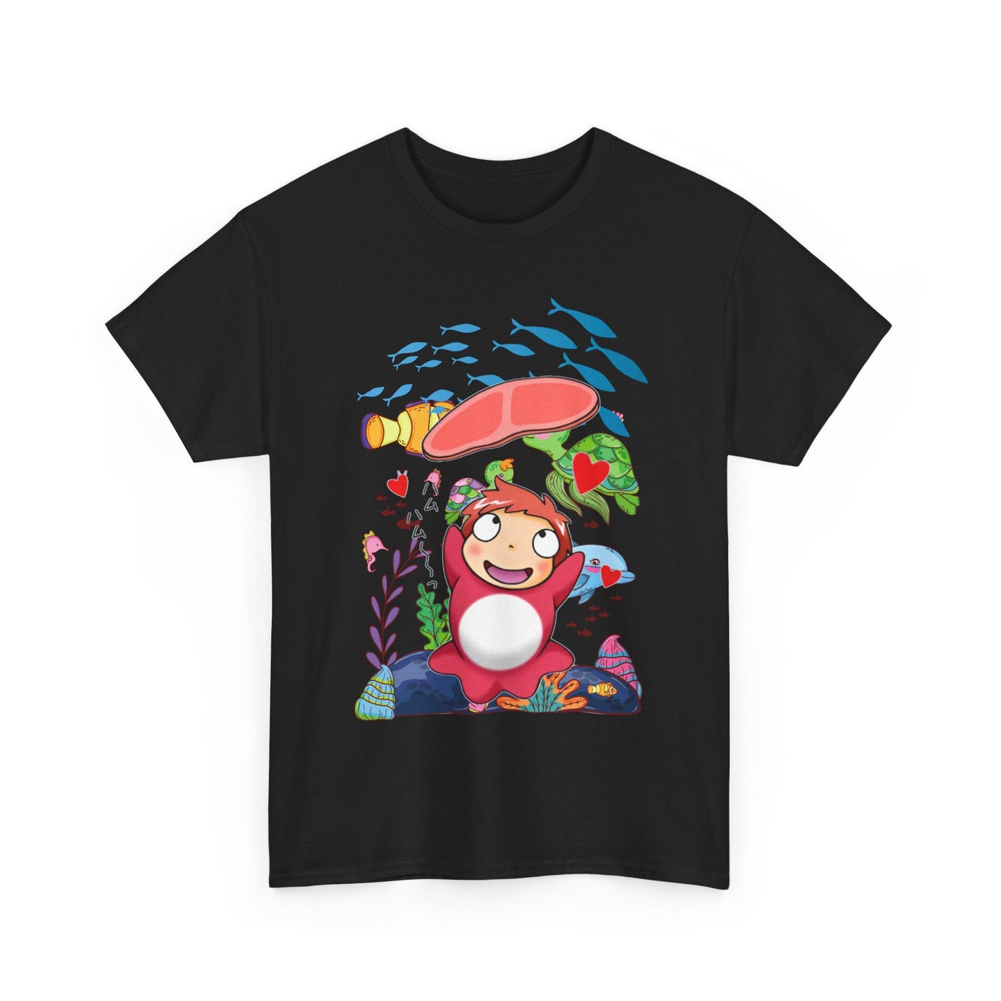 Studio Ghibli Characters Sketch T-Shirt – 100% Cotton Anime Tee Featuring Hand-Drawn Ghibli Icons