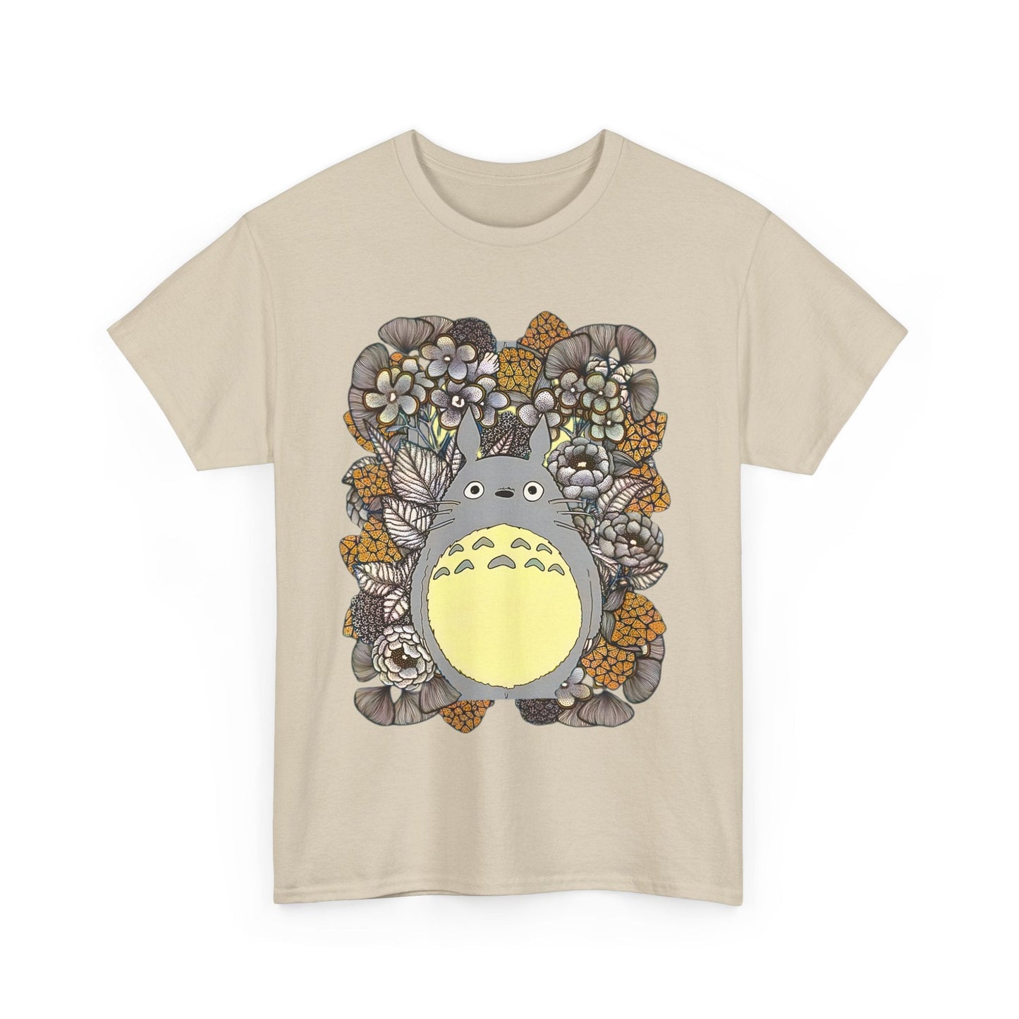 Totoro Plants T-Shirt – 100% Cotton Studio Ghibli Shirt with Totoro and Plant Design