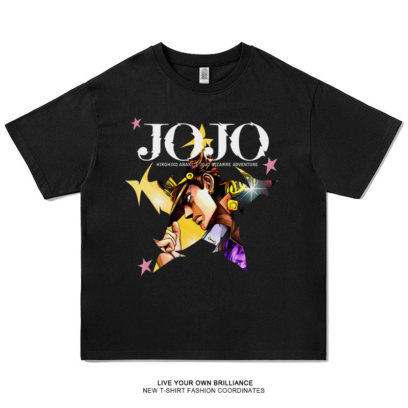 Jotaro Kujo T-Shirt – 100% Cotton JoJo's Bizarre Adventure Anime Tee for Fans