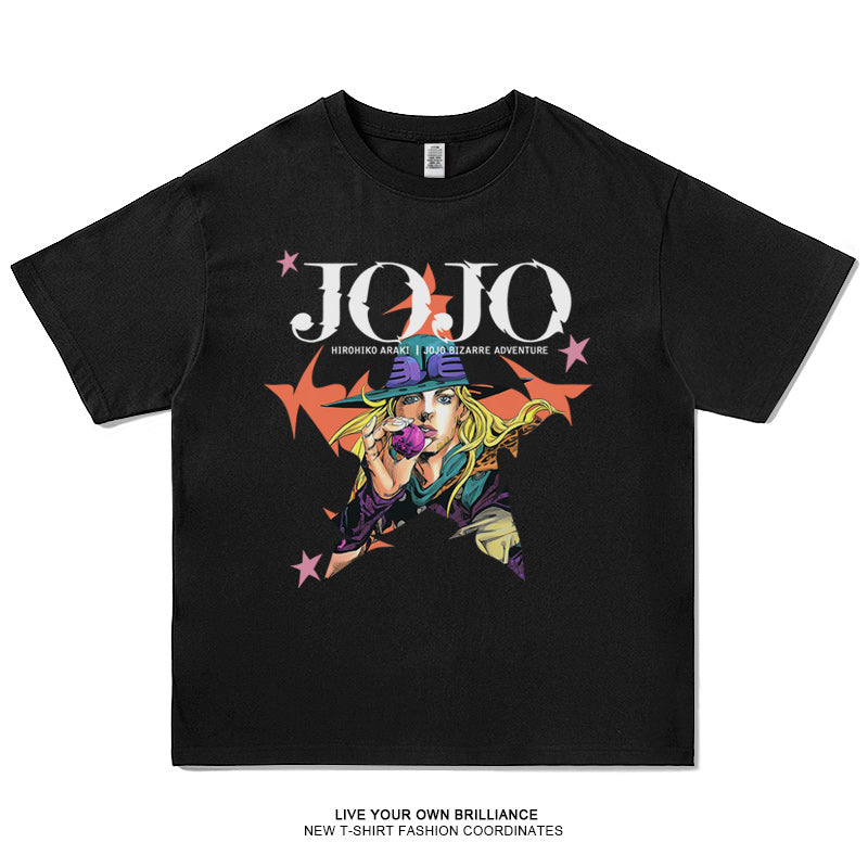 Jotaro Kujo T-Shirt – 100% Cotton JoJo's Bizarre Adventure Anime Tee for Fans