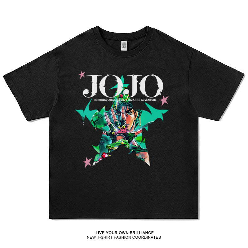 Jotaro Kujo T-Shirt – 100% Cotton JoJo's Bizarre Adventure Anime Tee for Fans