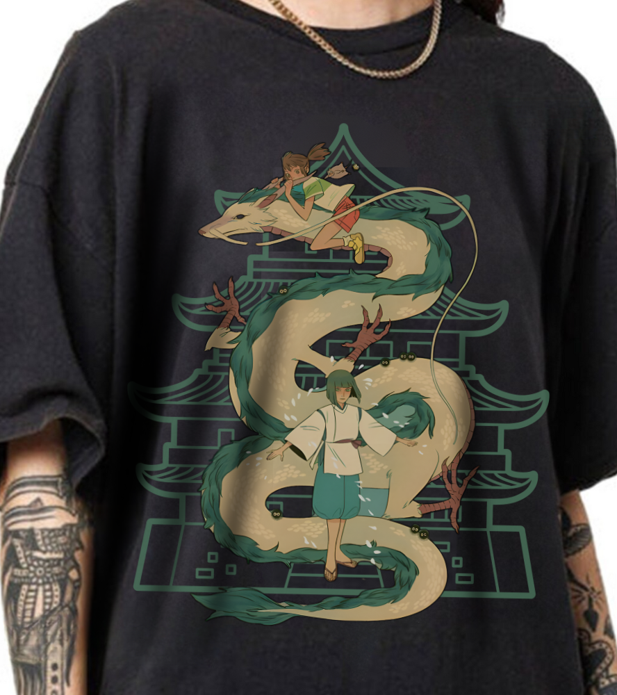 Haku Spirited Away T-Shirt – 100% Cotton Studio Ghibli Anime Shirt for Fans