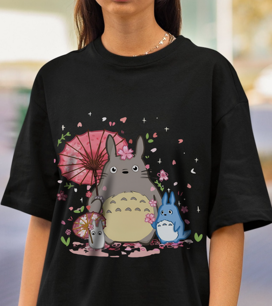 My Neighbor Totoro T-Shirt – 100% Cotton Gildan 5000 Anime Tee for Ghibli Fans